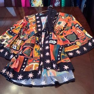 FARM RIO Kimono Colagen Animal Tropical Jungle Theme. AMAZING One Size Fits All